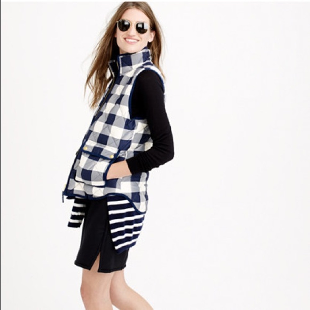 NWT J.Crew Gingham Vest